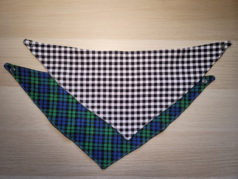 Drool Bib Set of 2 Flannel Bandana Bib