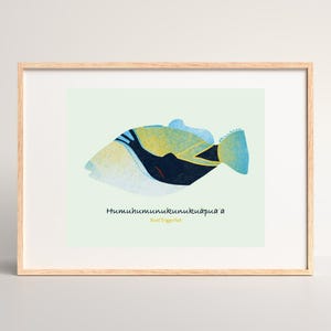 Humuhumunukunukuapua'a fiskkonsttryck: Reef Triggerfish Tropical Hawaii väggdekor