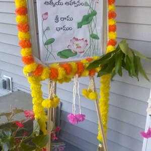 Gruhapravesam pichwai Lotus Telugu Welcome Poster - Etsy