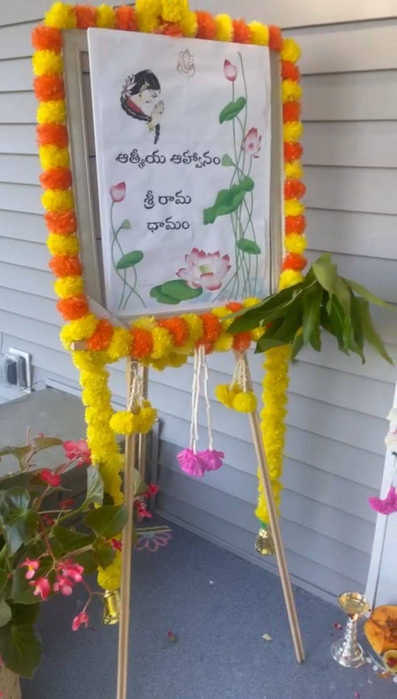 Gruhapravesam pichwai Lotus Telugu Poster Etsy