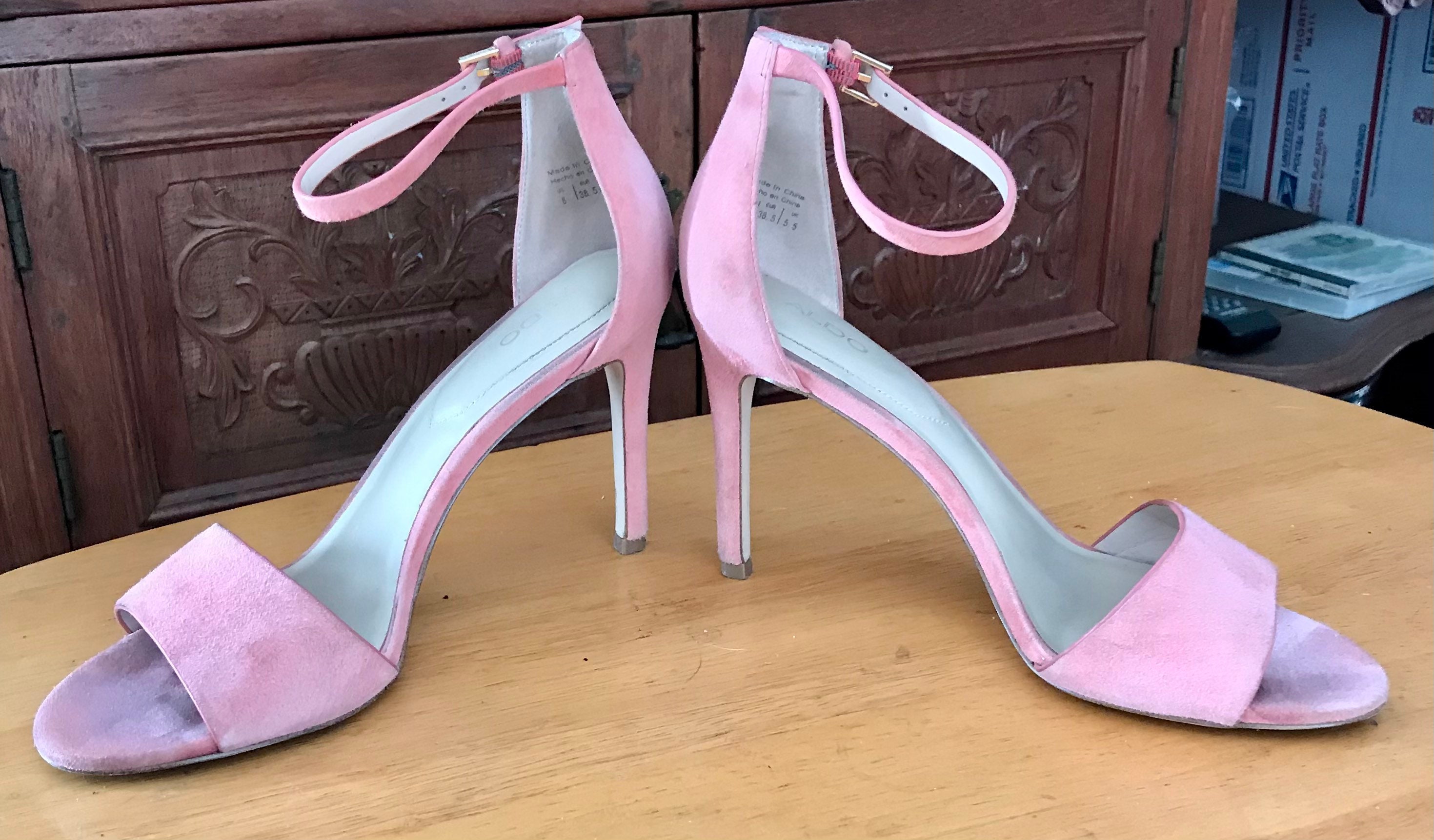 Aldo Sexy Pink Suede High Heels sz 8 Etsy