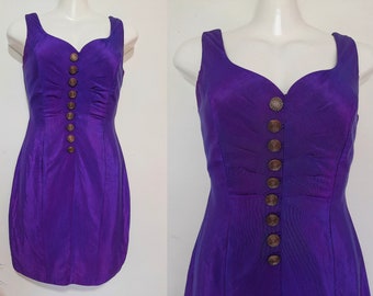 cue purple dress