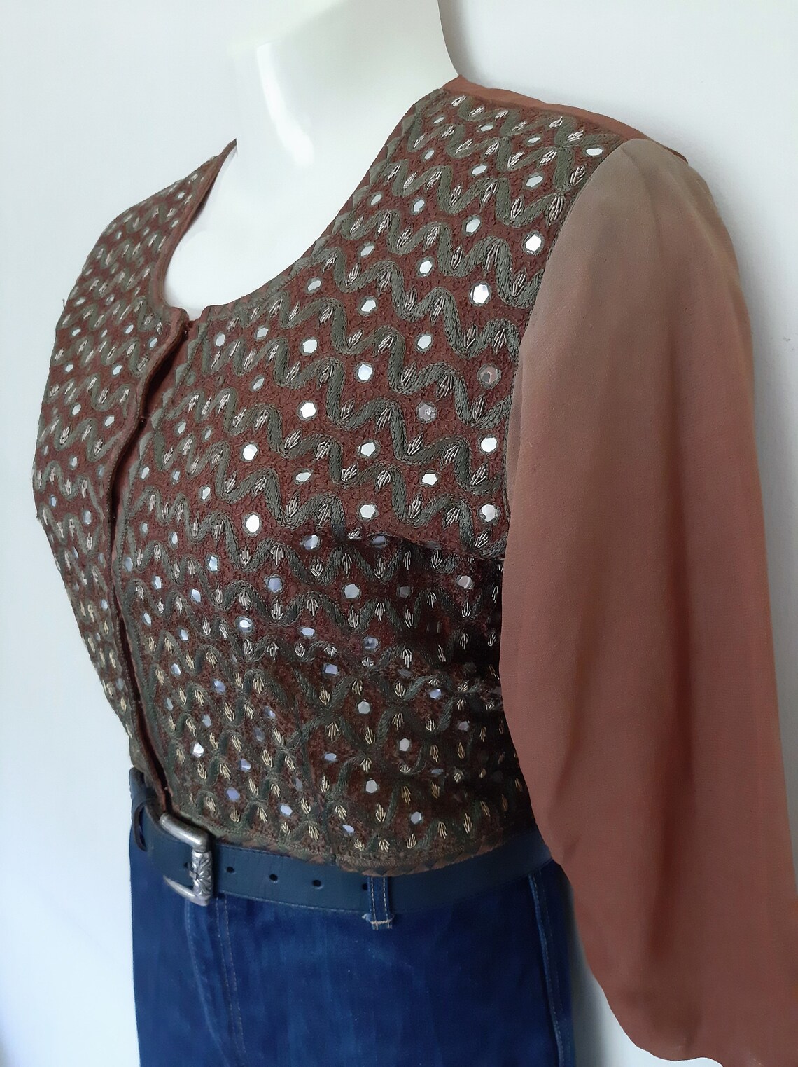 Vintage jacket embroidered beaded jacket with sequinned Etsy
