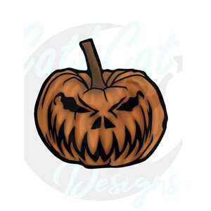 Halloween Creepy scary pumpkin png and jpeg for stickers and sub lamination for cricut, silhouette and cutting machines