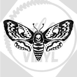 halloween creepy furry black moth skull svg, png, jpeg for cricut, silhouette, and cutting machines