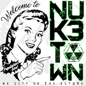 Welkom bij Nuke, Town COD Svg, Jpeg, Dfx, voor Cricut, Silhouette en snijmachines, sublaminatie
