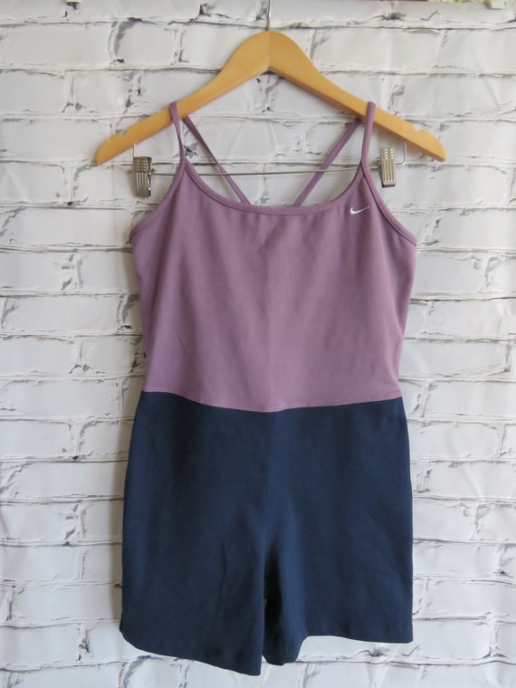 Vintage Nike Unitard/Swimsuit Purple & Navy Women'