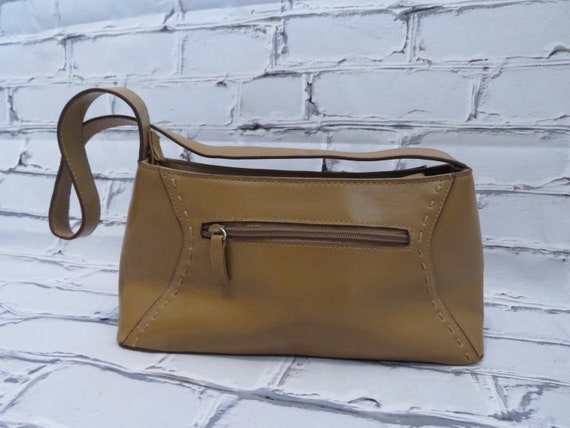 Vintage Small Tan Leather Purse (1990s) - image 2