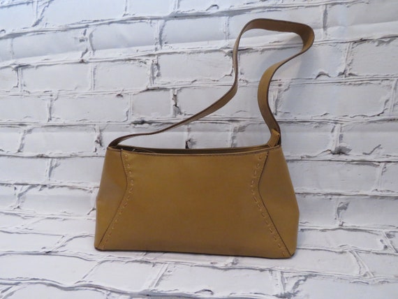 Vintage Small Tan Leather Purse (1990s) - image 1