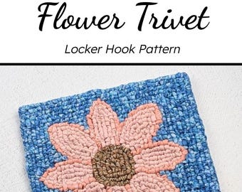 Patrón para gancho de taquilla / Salvamanteles de flores / Descarga digital