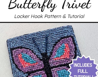 Tutorial de gancho para casillero / Salvamanteles de mariposa / Descarga digital