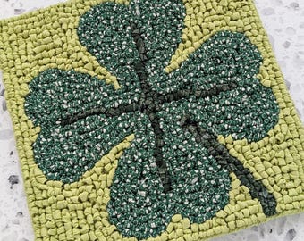 Salvamanteles con gancho para casillero / Tréboles / Decoración de temporada para el hogar