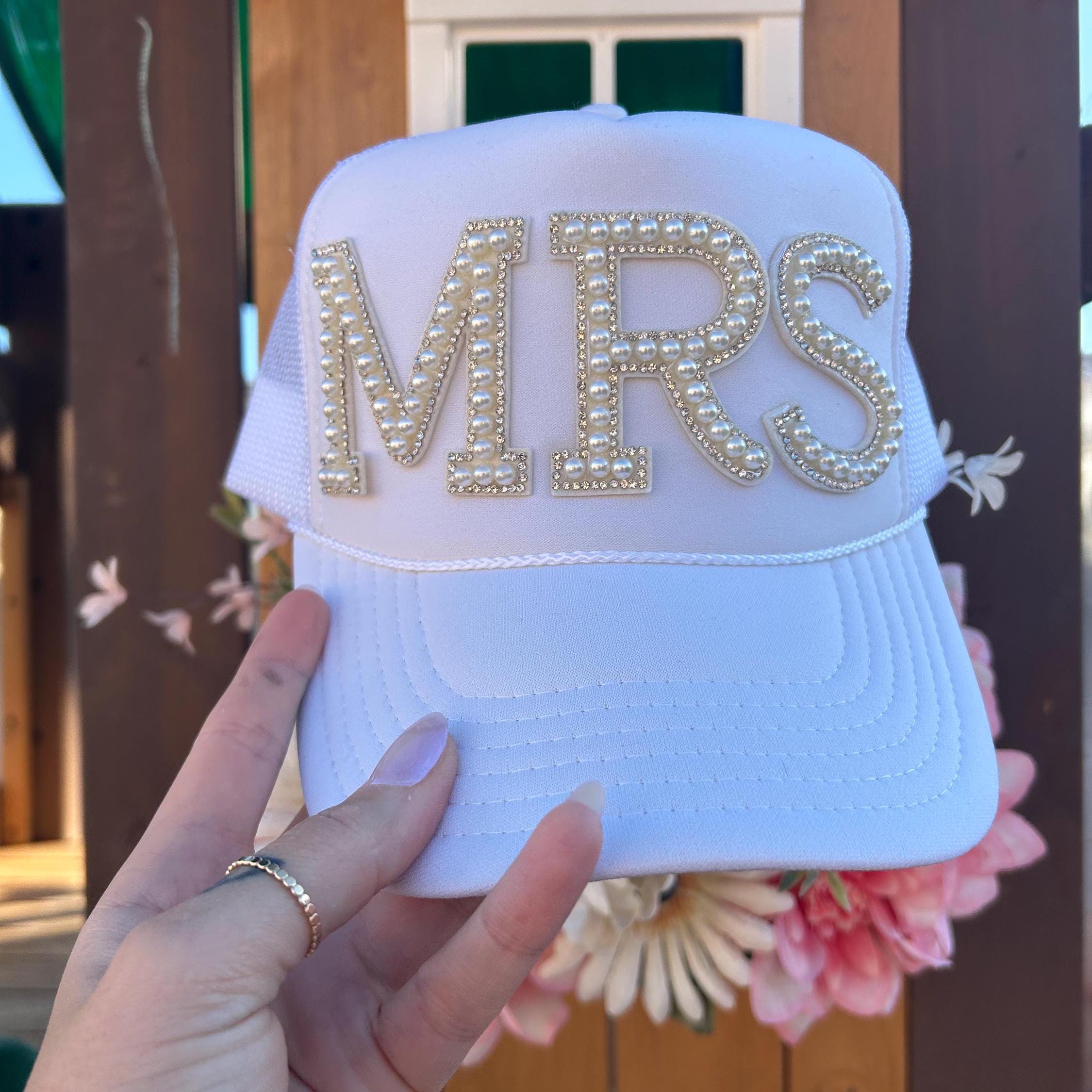 NWT Wool + Pepper Co. MRS Bride White Distressed Hat Bride Embroidered Bucket Hat - White – Miss To Mrs® Shop main image 2