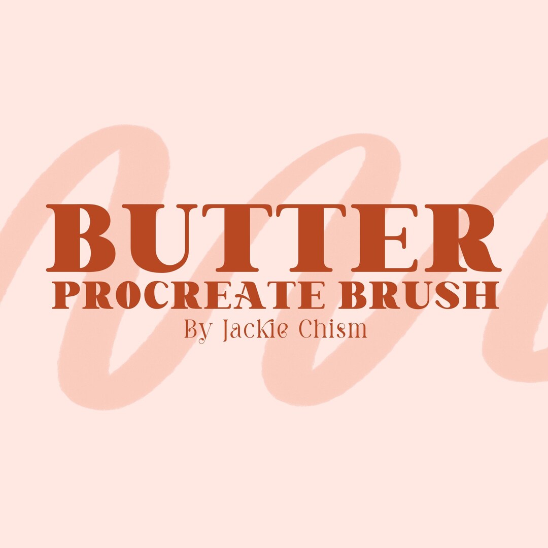 BUTTER PROCREATE BRUSH Instant Download Digital Art Digital File Calligraphy Brush Rigid Brush