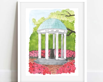 NEW University Watercolor Painting Print