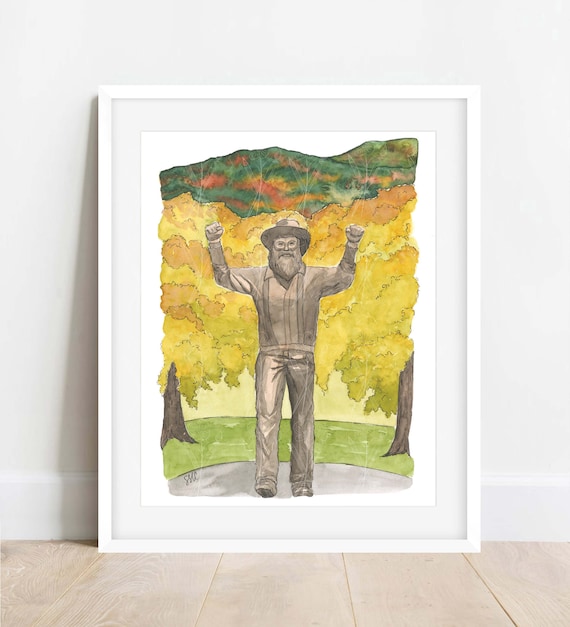 NEW University Watercolor Painting Print