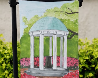University Garden Flag | Watercolor Painting Garden Flag