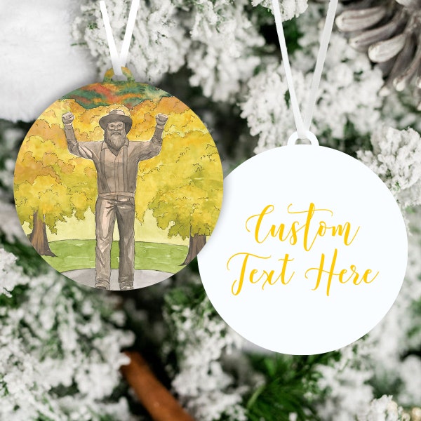 CUSTOM University Christmas Ornament | Watercolor Painting Ornament