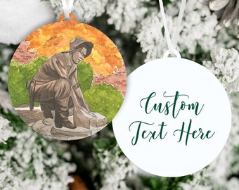 CUSTOM University Christmas Ornament | Watercolor Painting Ornament