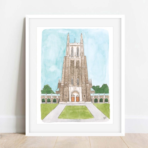 NEW University Watercolor Painting Print