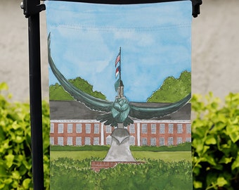 University Garden Flag | Watercolor Painting Garden Flag