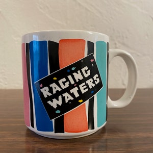Rare Raging Waters Coffee Mug 1980&#39;s Vintage Surf It&#39;s The Rage