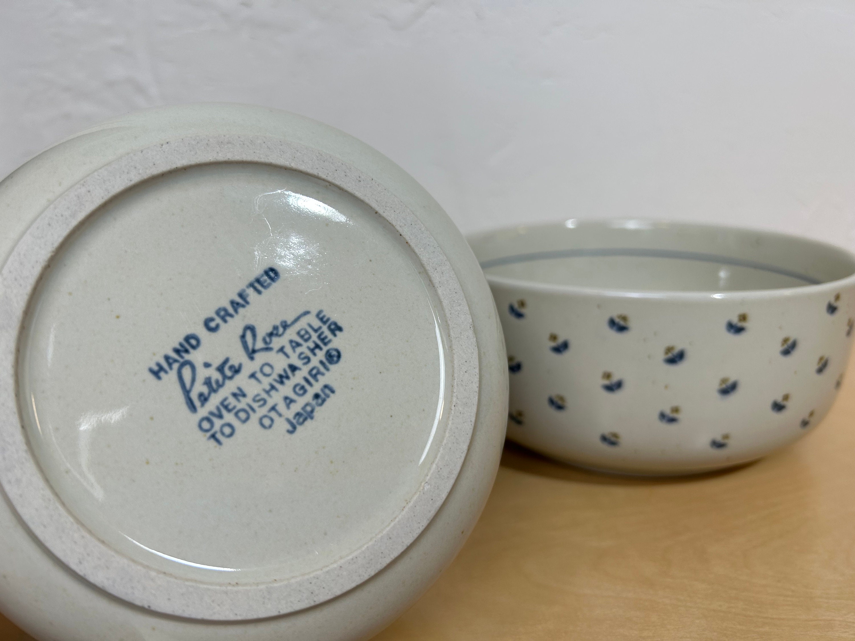 Set of Two 2 Stoneware Serving Bowls Nesting Vintage Otagiri Etsy