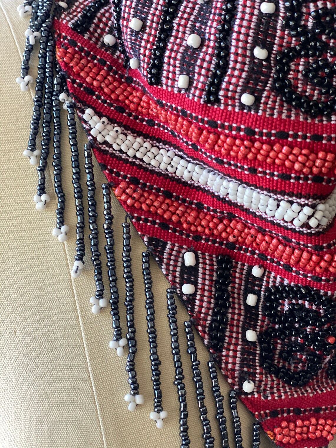 Ikat Bandana Necklace With Fringe Etsy