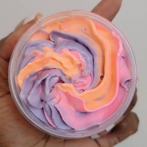 Organic Whipped Body Butter, Non-Greasy Whipped Shea & Mango Body Butter, Passionfruit Scent, Natural Moisturizer, Body Lotion, Gift for Her