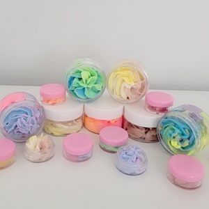 Scented Whipped Body Butter Sample 1 oz Size, Non-Greasy Whipped Shea & Mango Body Butter, Natural Body Moisturizer, Mini Body Butters