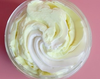 Lemon Vanilla Sugar Whipped Shea and Mango Body Butter, Non-Greasy  Whipped Body Butter, Natural Moisturizer,  Body Lotion, Gifts for Her