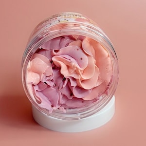 Strawberry Vanilla Whipped Body Butter, Non-Greasy Whipped Shea & Mango Body Butter, Natural Moisturizer, Organic Body Lotion, Gifts for Her