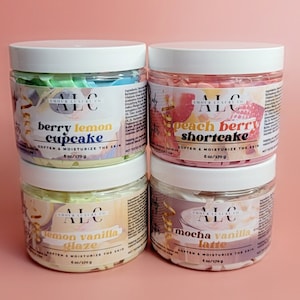 Bio-Körperbutter-Set, nicht fettende, geschlagene Shea- und Mango-Körperbutter, Körperfeuchtigkeitscreme für trockene Haut, Selbstpflegegeschenk für Sie