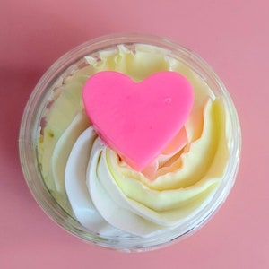 Vanilla Lemon Whipped Body Butter, Non-Greasy Whipped Shea and Mango Body Butter, Natural Moisturizer, Organic Body Lotion, Gifts for Her
