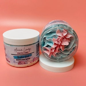 Hot Cocoa Whipped Body Butter, Non-Greasy Whipped Shea and Mango Body Butter, Natural Moisturizer, Organic Body Lotion, Gifts for Her