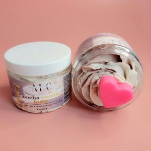 Mocha Vanilla Whipped Body Butter, Non-Greasy Whipped Shea and Mango Body Butter, Natural Moisturizer, Organic Body Lotion, Gifts for Her