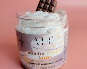 Chocolate Mocha Vanilla Whipped Soap, Vegan Whipped Shaving Cream, Whipped Bath Butter, Foaming Body Wash Cleanser, Bath Soap, Gifts for Her