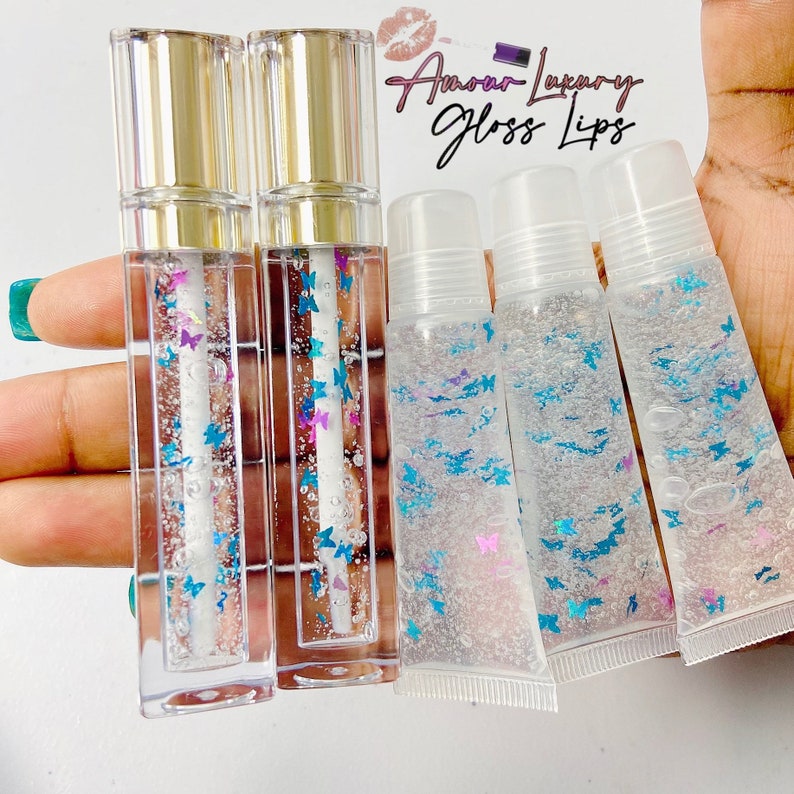 Peppermint Clear Butterfly Lip Gloss Hydrating Natural Lip Etsy New