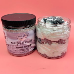 Sabonete cremoso batido Cookies & Creme, manteiga de banho batida, sabonete líquido para limpeza corporal, creme de barbear batido, sabonete cremoso para banho, presentes para ela