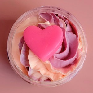 Peach Berry Vanilla Whipped Body Butter, Non-Greasy Whipped Shea and Mango Body Butter, Natural Moisturizer, Body Lotion, Gifts for Her