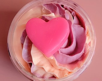 Peach Berry Vanilla Whipped Body Butter, Non-Greasy Whipped Shea and Mango Body Butter, Natural Moisturizer, Body Lotion, Gifts for Her