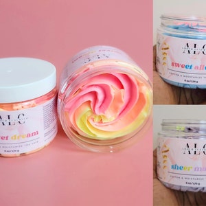 Körperbutter, nicht fettende Körperbutter aus Shea und Mango, Wählen Sie Ihren Duft, natürliche Feuchtigkeitscreme, Körperlotion, Geschenke für Sie