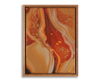 Acrylic Pour | Red, Orange | 12x16in | Vertical or Horizontal | Original Abstract Artwork | Pouring Art | Fluid Art by Cheyenne | 104