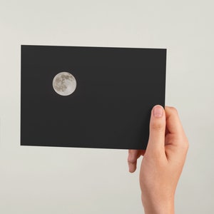 Full Moon Notecards, Lunar, Night Sky, Stationery Gift for Stargazers