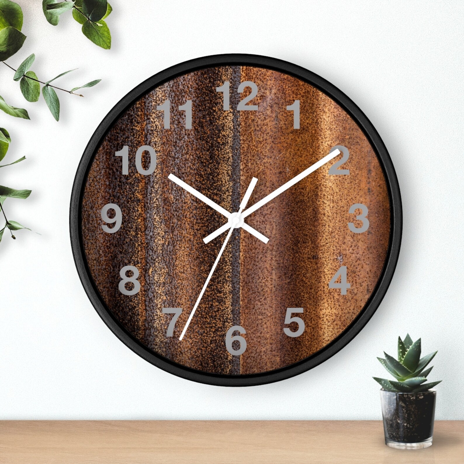 Industrial modern wall clock unique Industrial wall decor Etsy