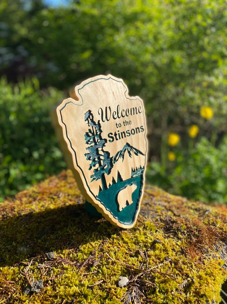 Custom National Park Inspired Family Welcome Sign - Etsy