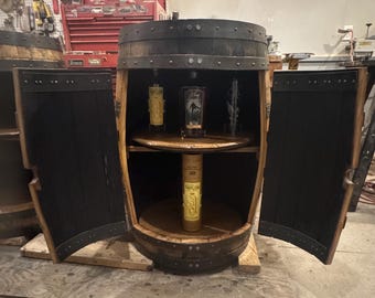 Bourbon Barrel Cabinet - J. Henry & Sons - LOCAL PICKUP ONLY