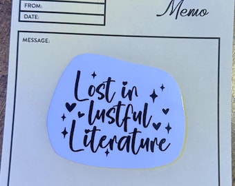 Hand Cut Bookish Stickers | Book Lover Gift | Romance, Fantasy, Dark Academia Aesthetic | BookTok Stickers for Journals & Laptops