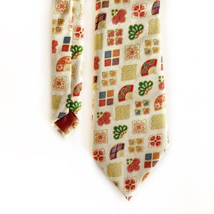 Japanese Necktie - Kimono tie, Birthday Gift Neck tie, Valentines gift, Japanese gift for him, mens necktie