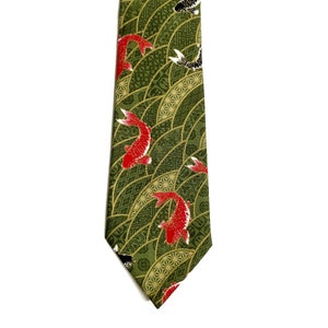 Robert Koi Fish Jacquard Necktie